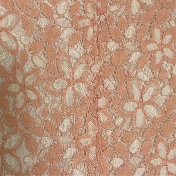 NWT Chaps Pink Floral Lace Overlay Sheath Dress Size 12 Women’s Sleeveless - Picture 3 of 7